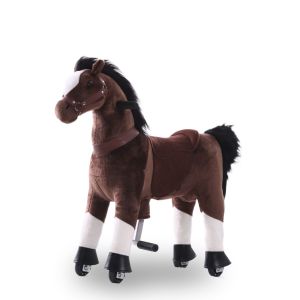 Kijana cavallo giocattolo da equitazione marrone cioccolato piccolo