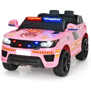 Kijana Auto Elettrica per Bambini in stile Polizia Land Rover, Colore Rosa Alle producten BerghoffTOYS