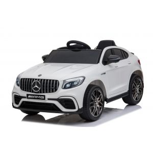Mercedes auto elettrica per bambini GLC coupé bianca