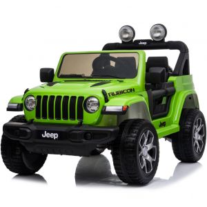 Jeep elettrica per bambini Wrangler verde rubicon