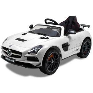 Mercedes auto elettrica per bambini AMG SLS bianca
