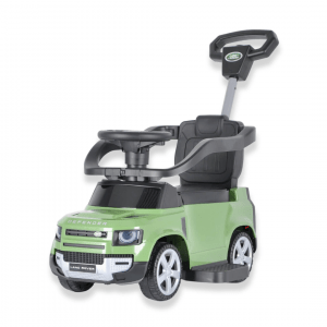 Landrover defender cavalcabile verde con barra di spinta Auto per bambini Range Rover Auto elettrica per bambini