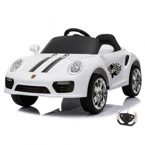 Kijana auto elettrica per bambini stile Porsche bianca