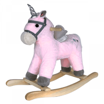 BergHOFF Cavallo a Dondolo Unicorno per Bambini (piccolo) - Rosa