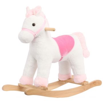BergHOFF Cavallo a Dondolo Unicorno per Bambini (piccolo) - Bianco
