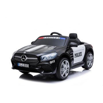 Mercedes elektrische kinderauto politie SL500 zwart